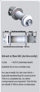 Direct A flue kit (Arriva only)
