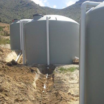 Rural Plumbing Tank Installation